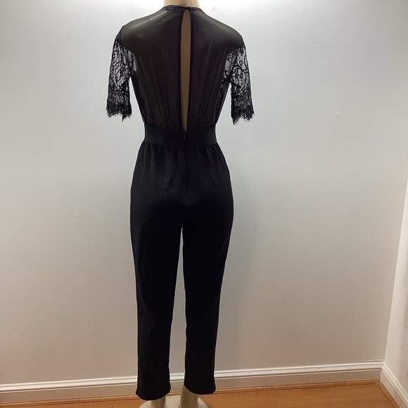 Goodtime Size Large Elegant Black Lace Jumpsuit. Preloved - Picture 7 of 9